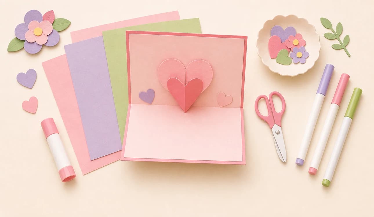 Carte cœur pop-up